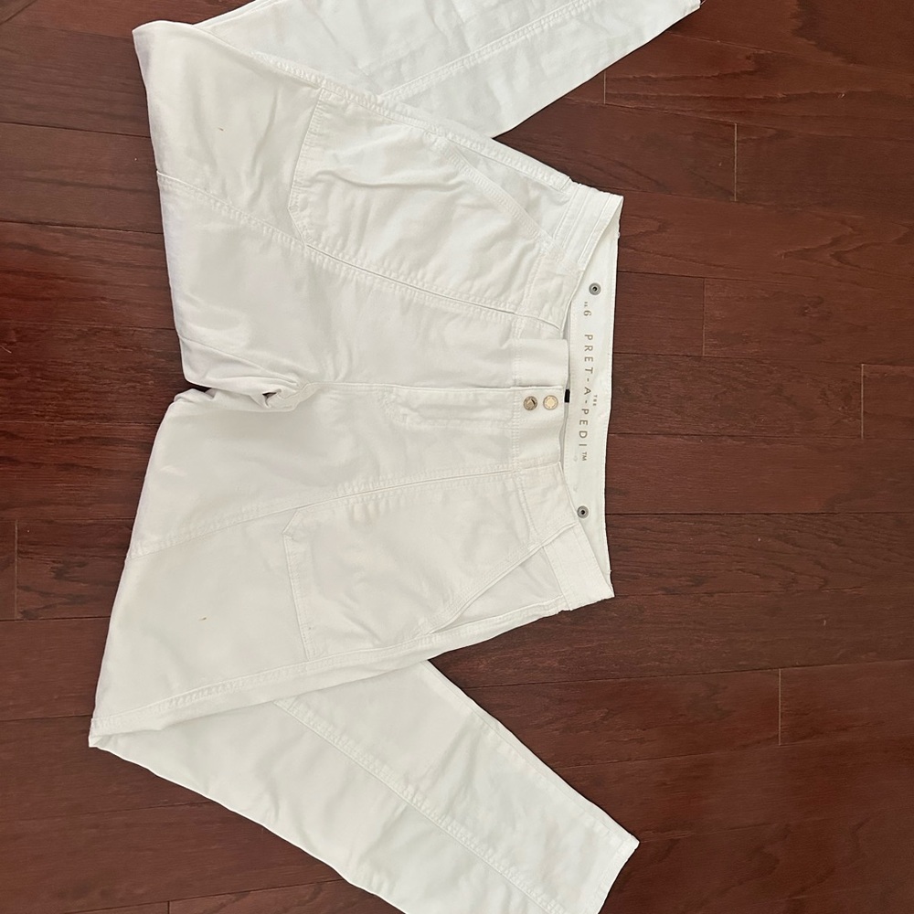 White House Black Market Straight Leg White Jeans
